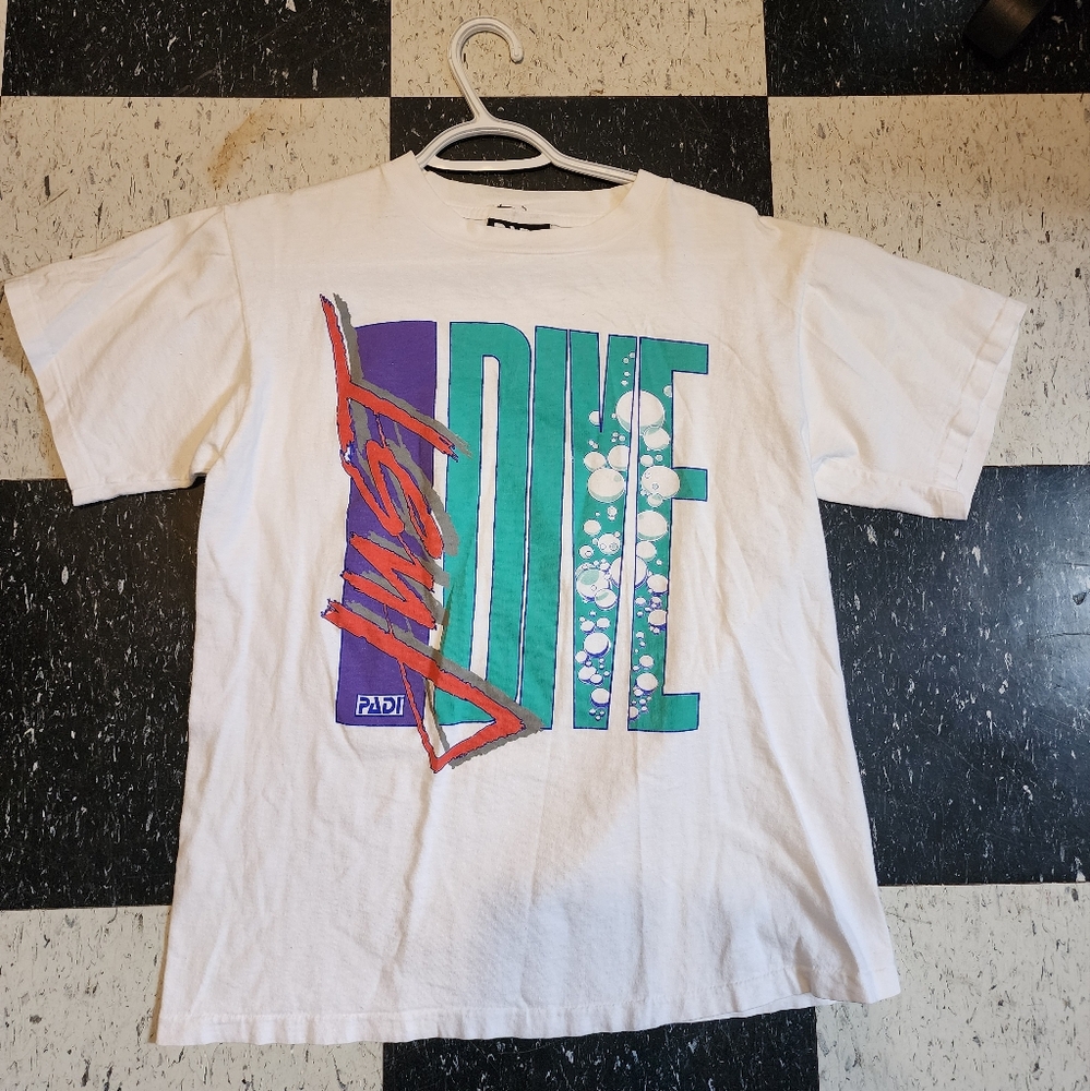 Vintage Single Stitch Just Dive PADI T-Shirt